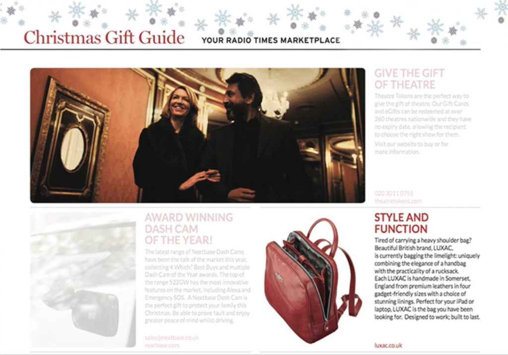 LUXAC featured in Radio Times Gift Guide